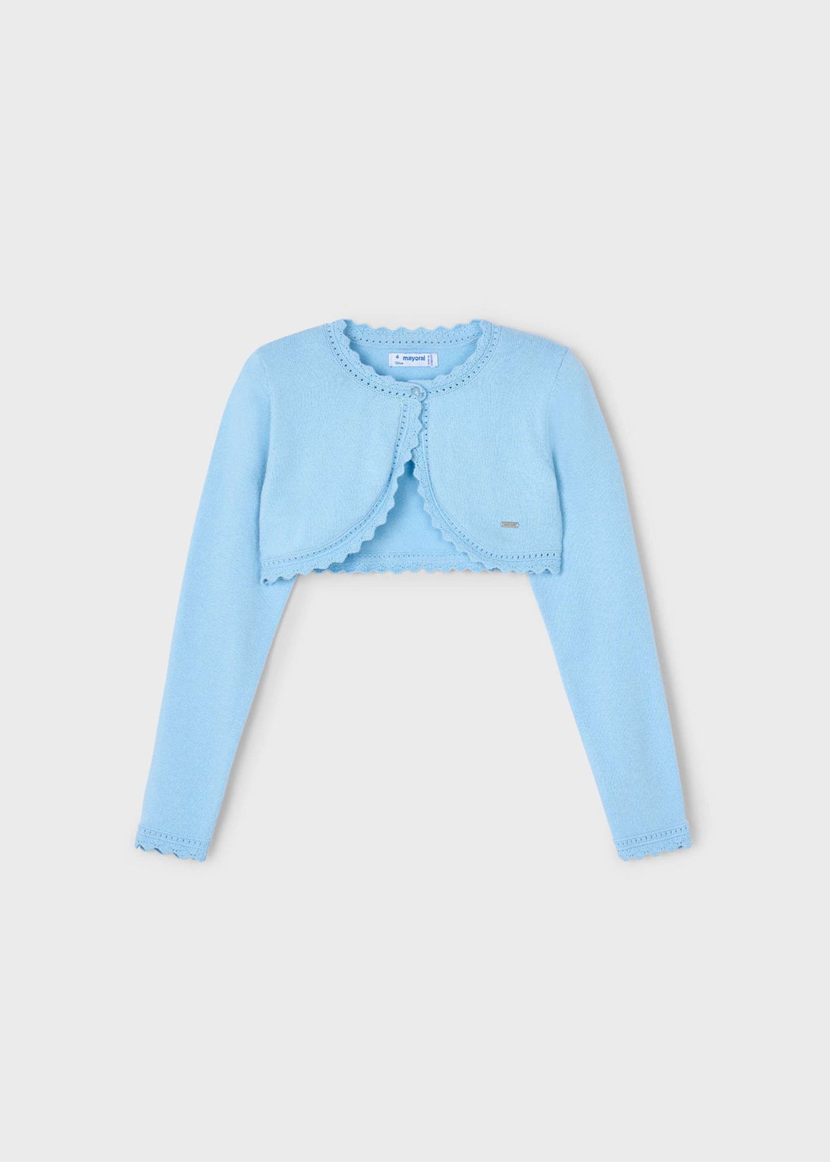 Mädchen-Strickjacke aus Basic-Trikot