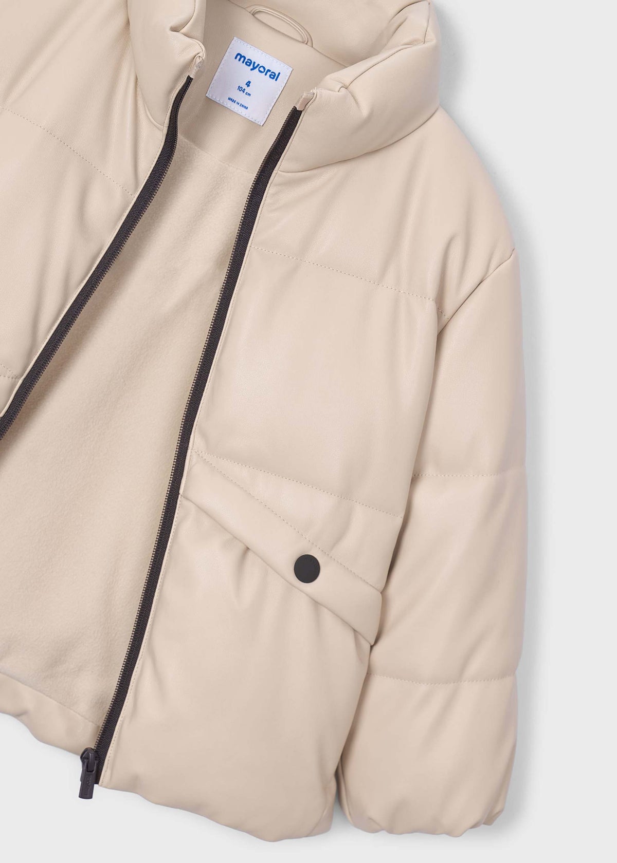 Girl faux leather jacket