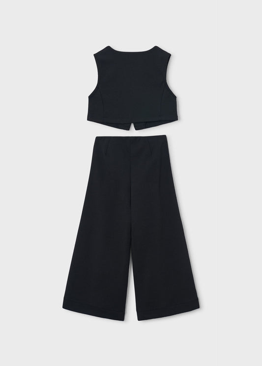 Girl flower trousers and vest set