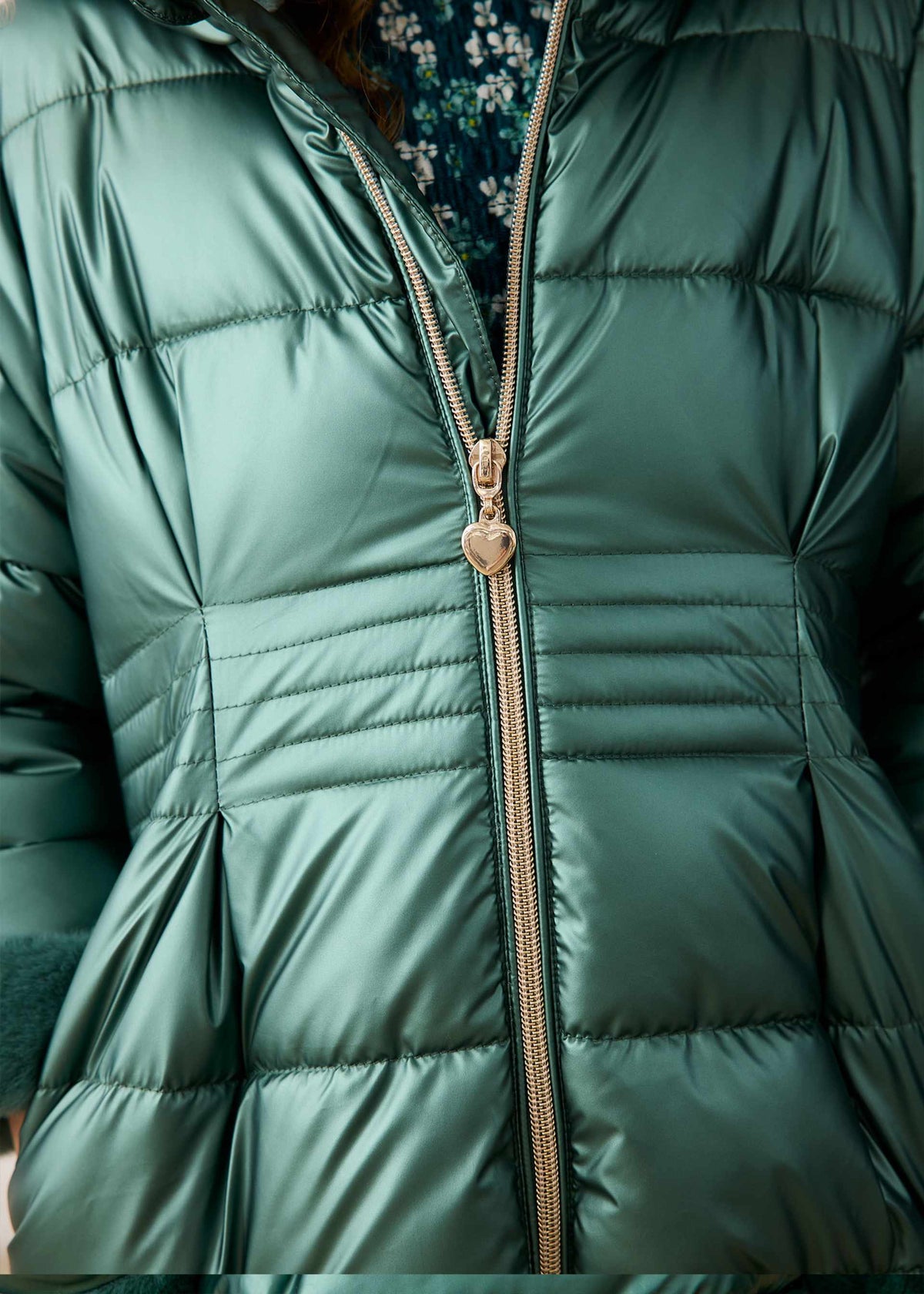 Girl metallic coat