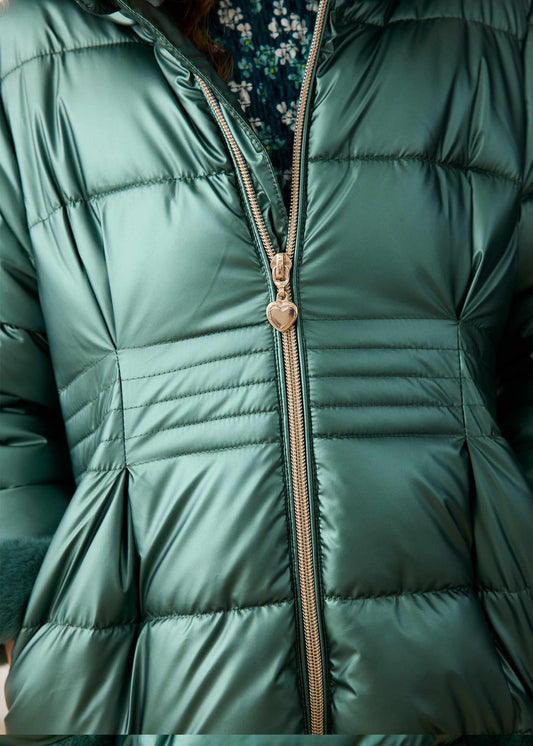 Girl metallic coat