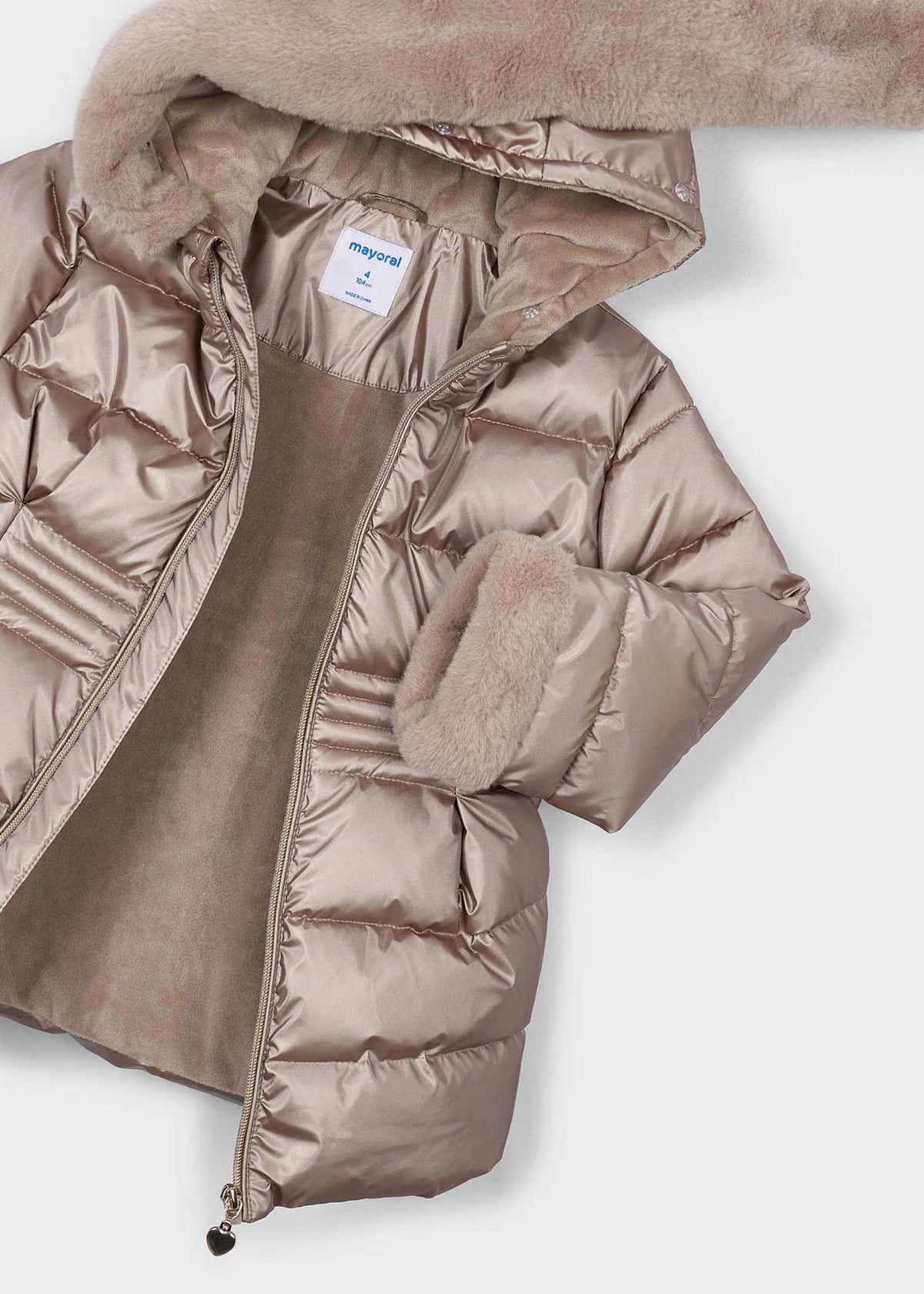 Girl metallic coat
