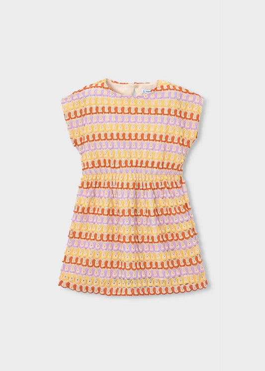 Girl multicolour crochet dress