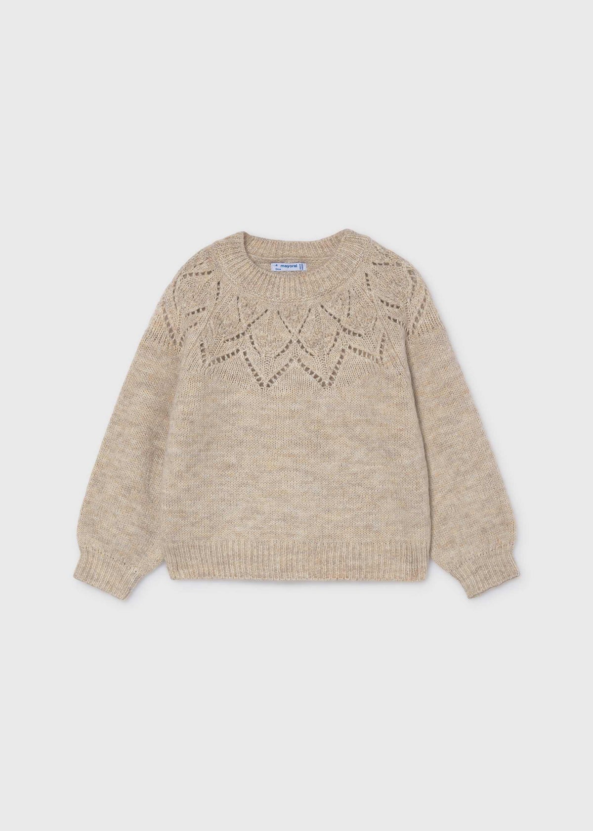 Mädchen-Ajourpullover