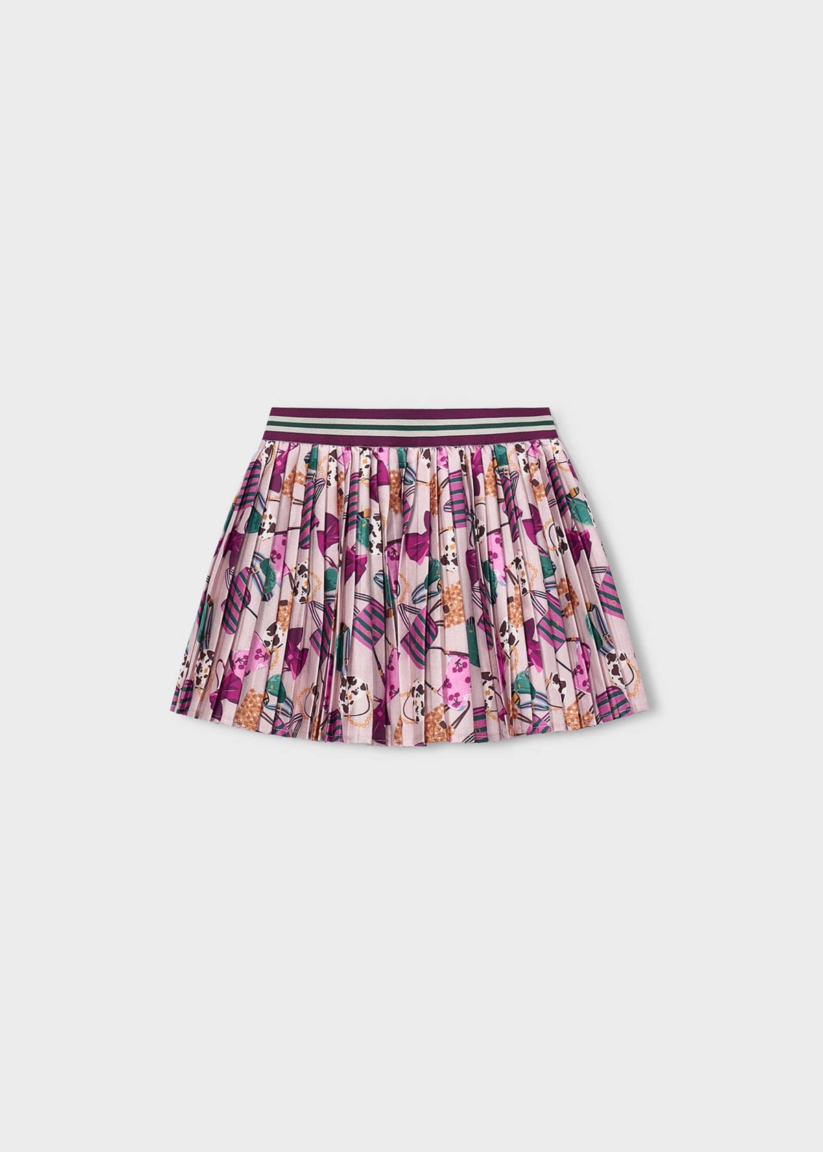Plissee-Rock mit Print für Mädchen