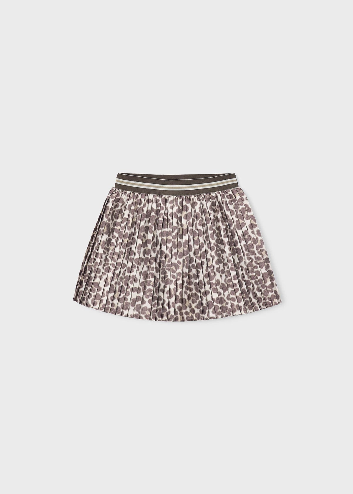 Girl print pleated skirt