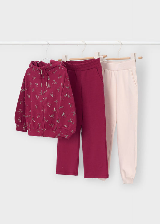 Girl printed tracksuit 2 bottoms