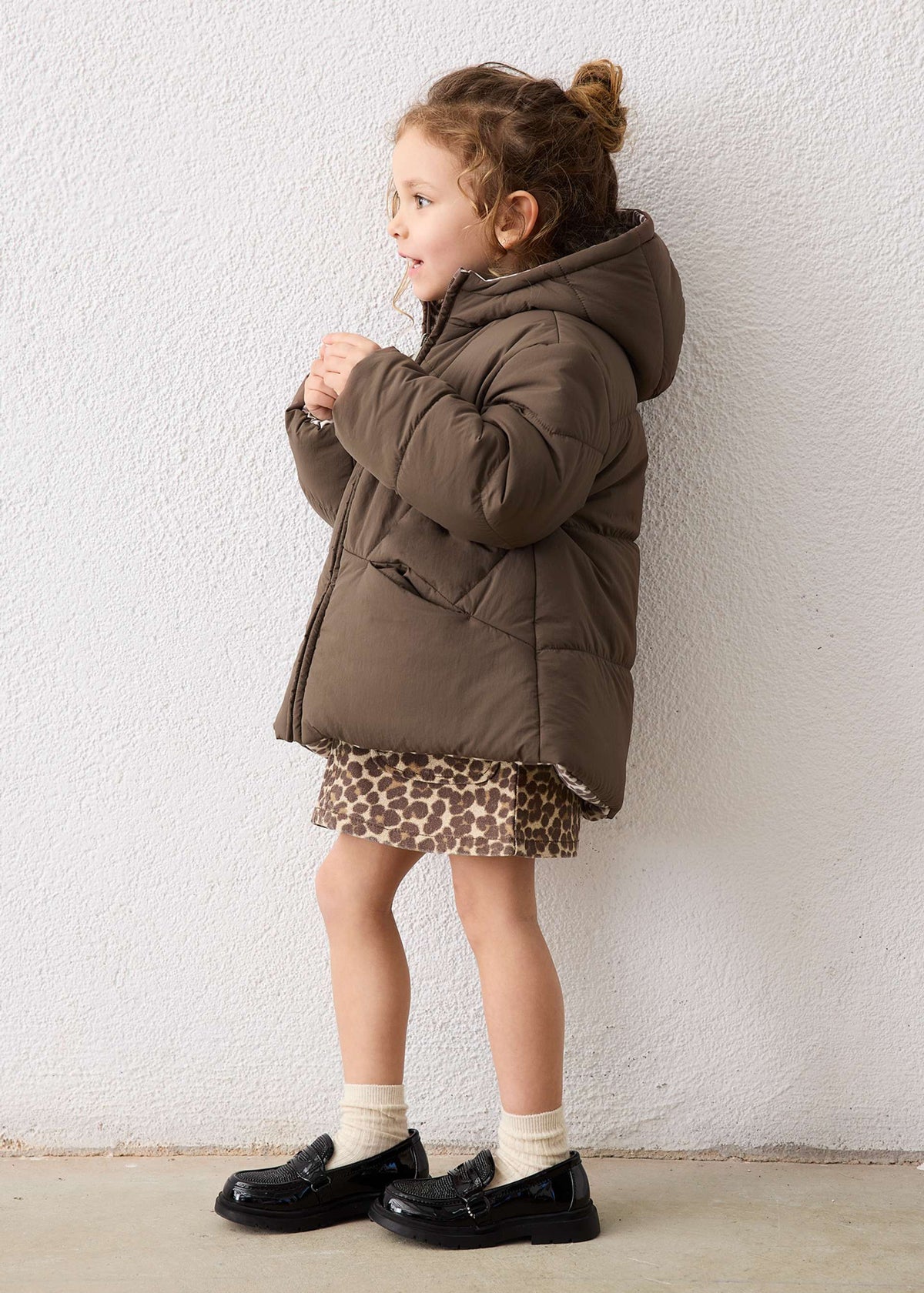 Girl reversible coat
