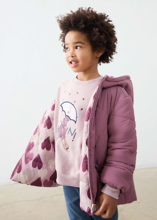 Girl reversible coat
