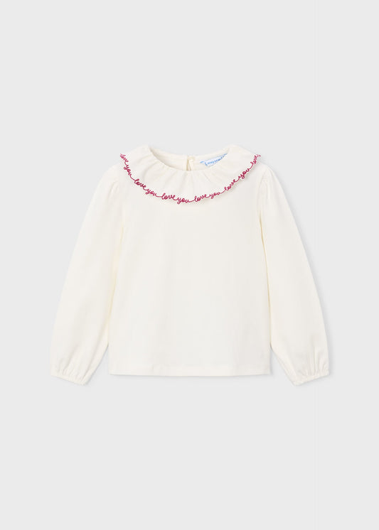 Bluse mit Rüschenkragen für Mädchen