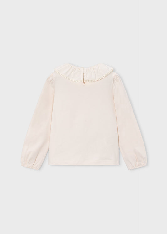 Mädchenbluse mit Rüschenkragen