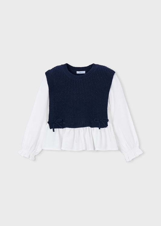 Mädchen-Shirt mit Oberteil