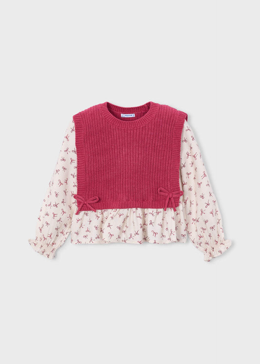 Mädchen-Shirt mit Oberteil