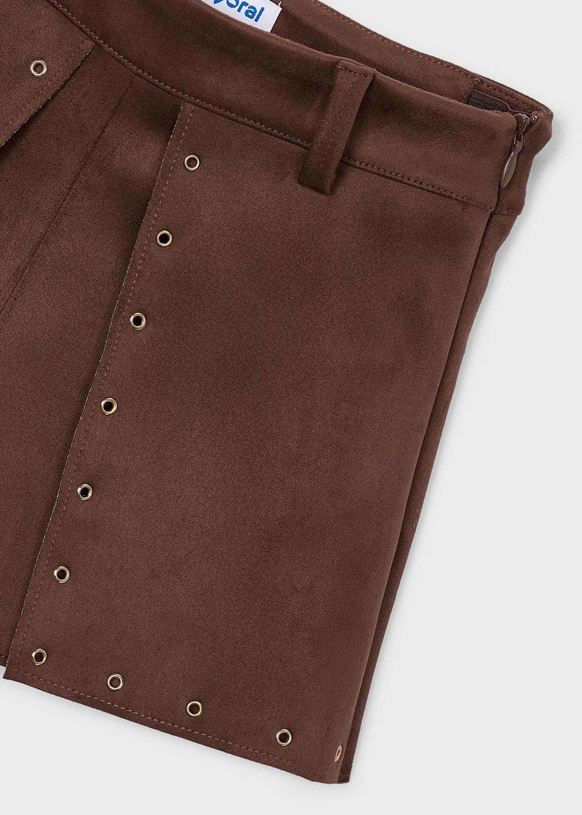 Bermuda-Shorts mit Veloursleder-Optik für Mädchen