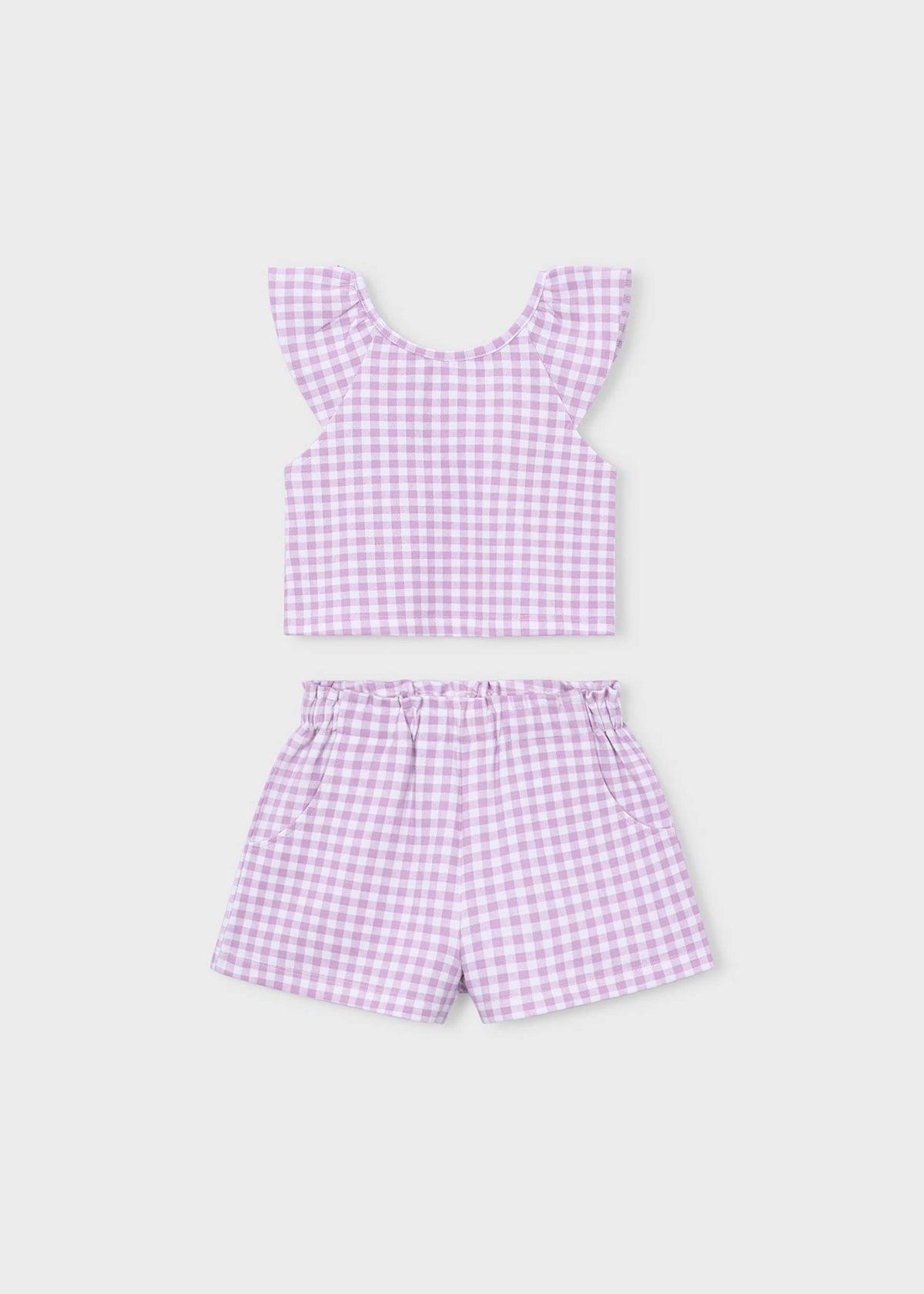Girl vichy shorts set