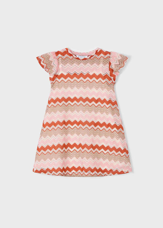 Mädchenkleid mit Zickzackmuster