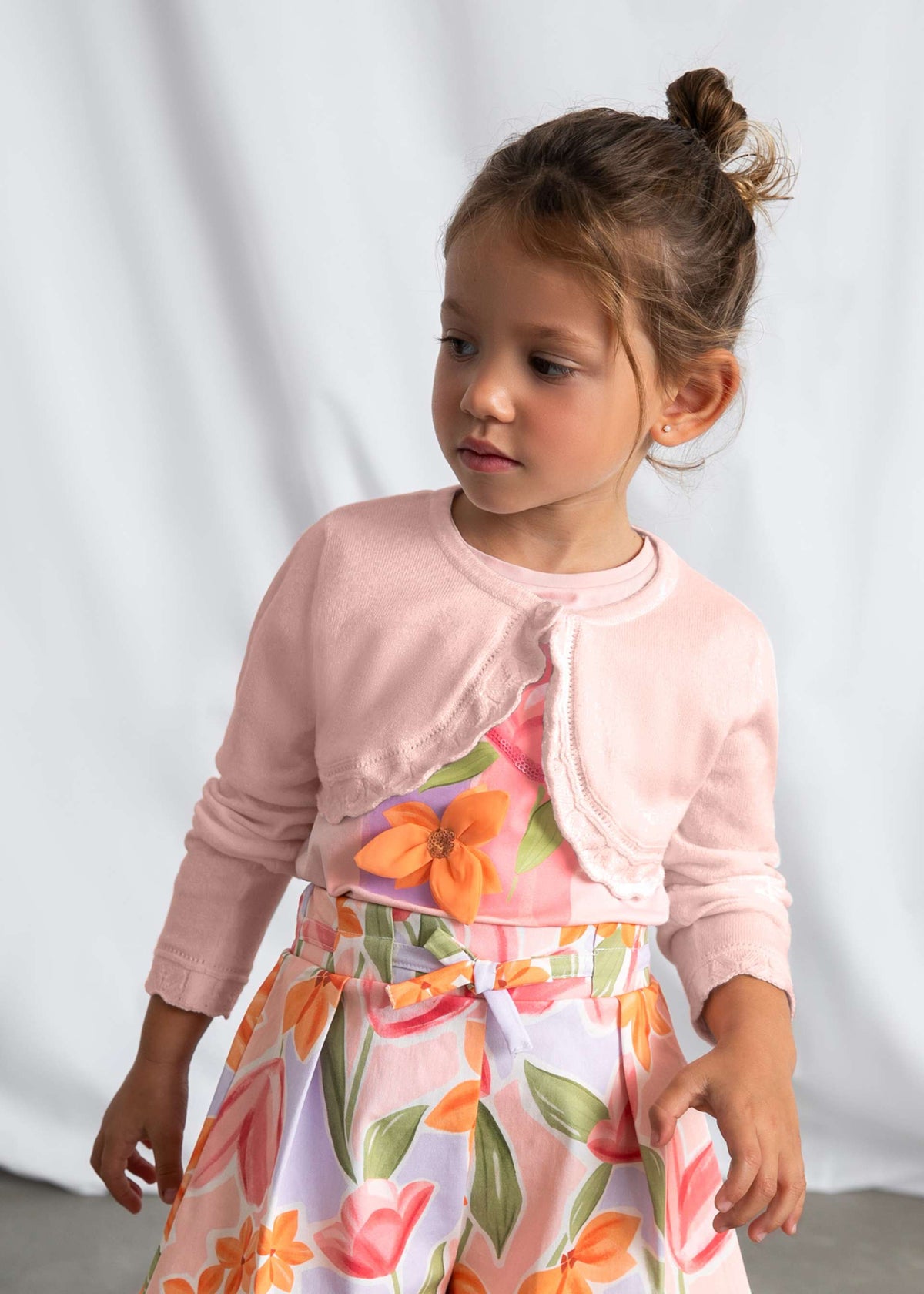 Girls basic bolero knitted cardigan