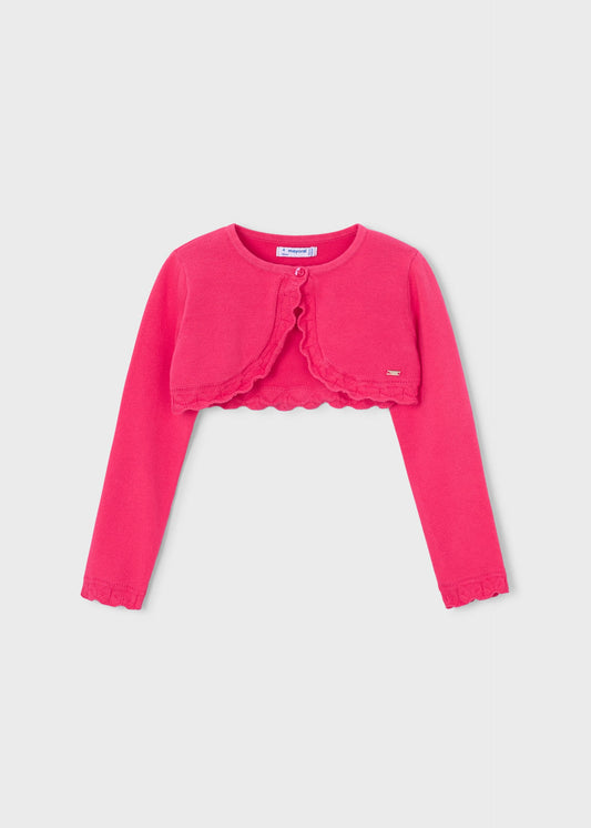Mädchen-Bolero-Strickjacke, Basic