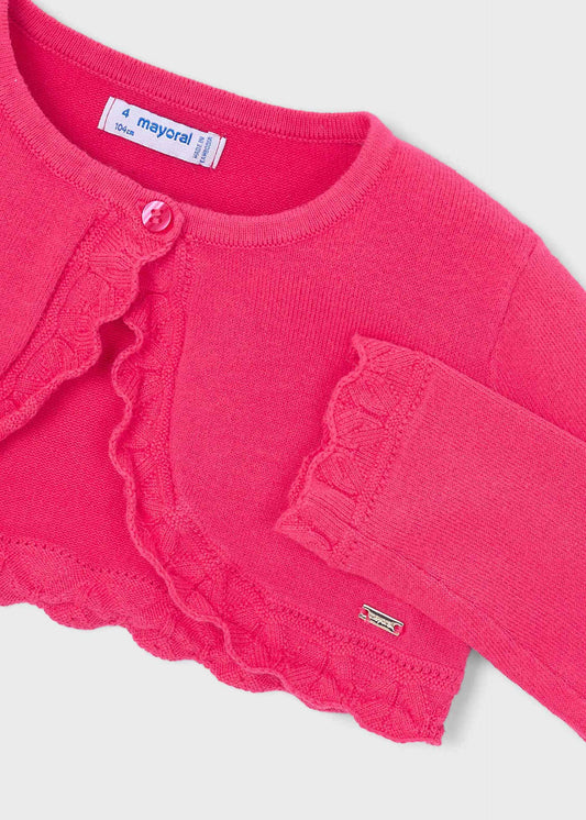 Mädchen-Bolero-Strickjacke, Basic