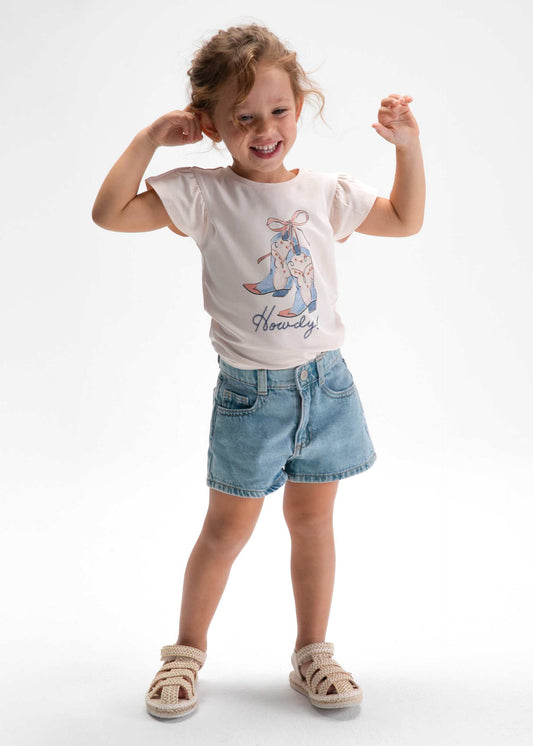 Grundlegende Jeansshorts für Mädchen