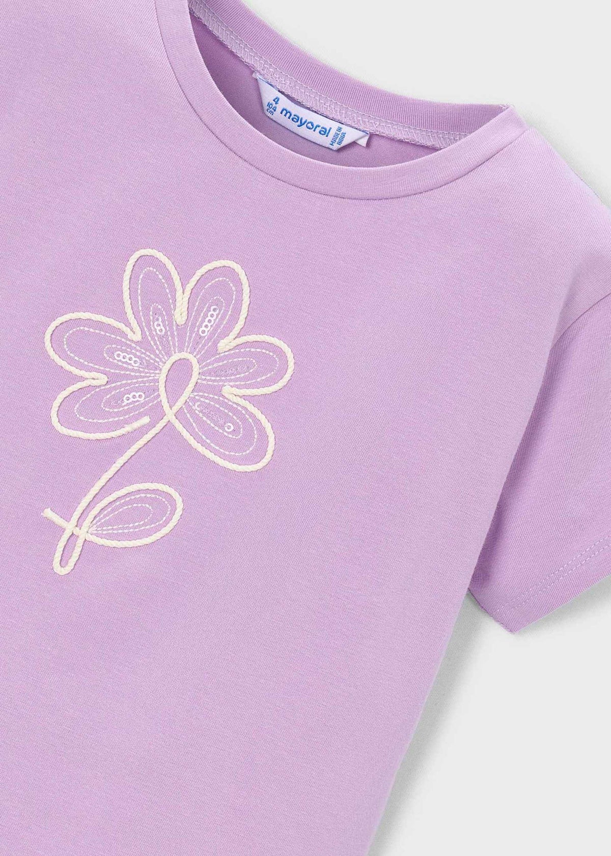Girls basic flower t-shirt