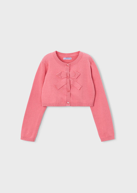Gestrickte Basic-Strickjacke für Mädchen