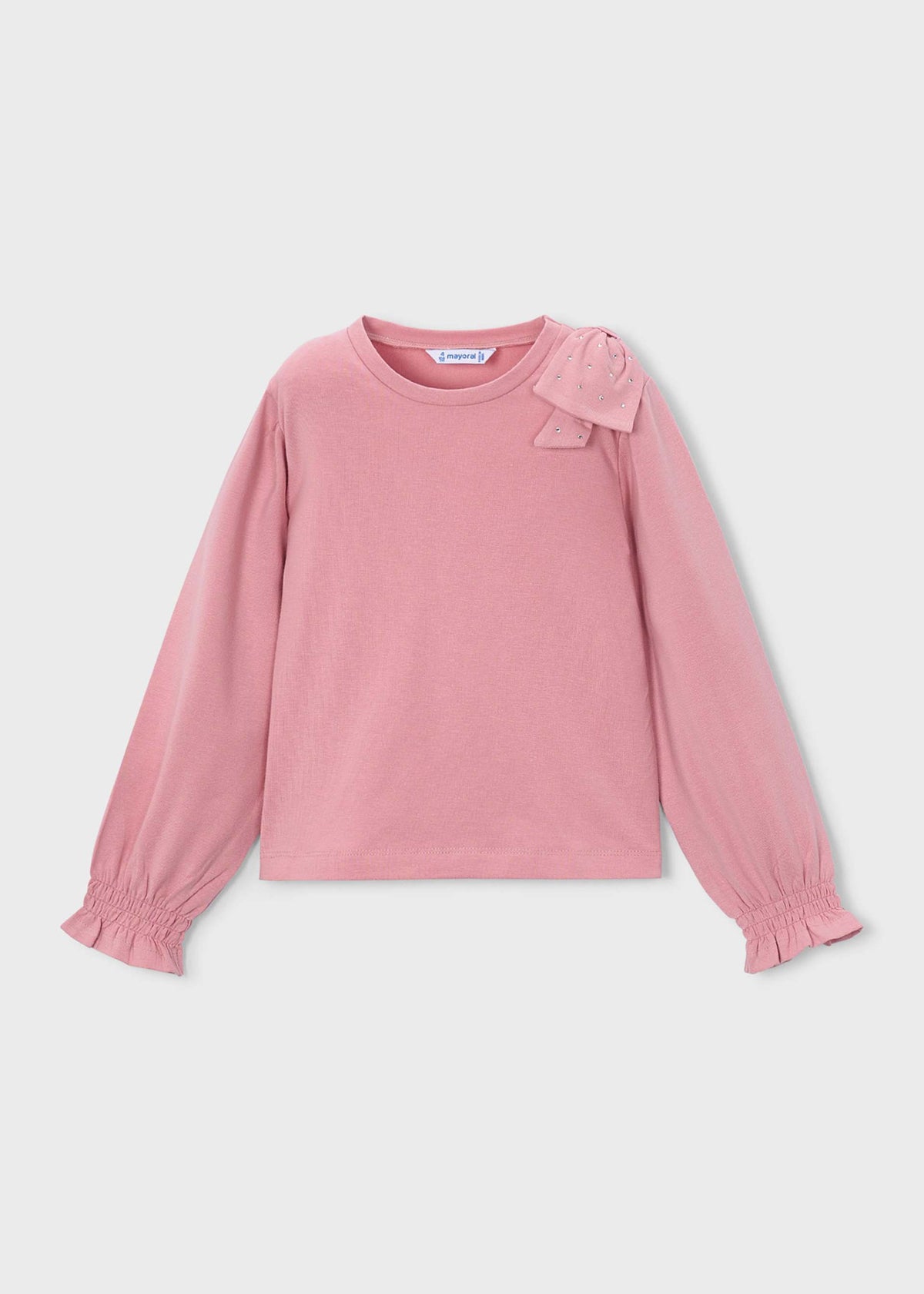 Girls' bow-tie T-shirt