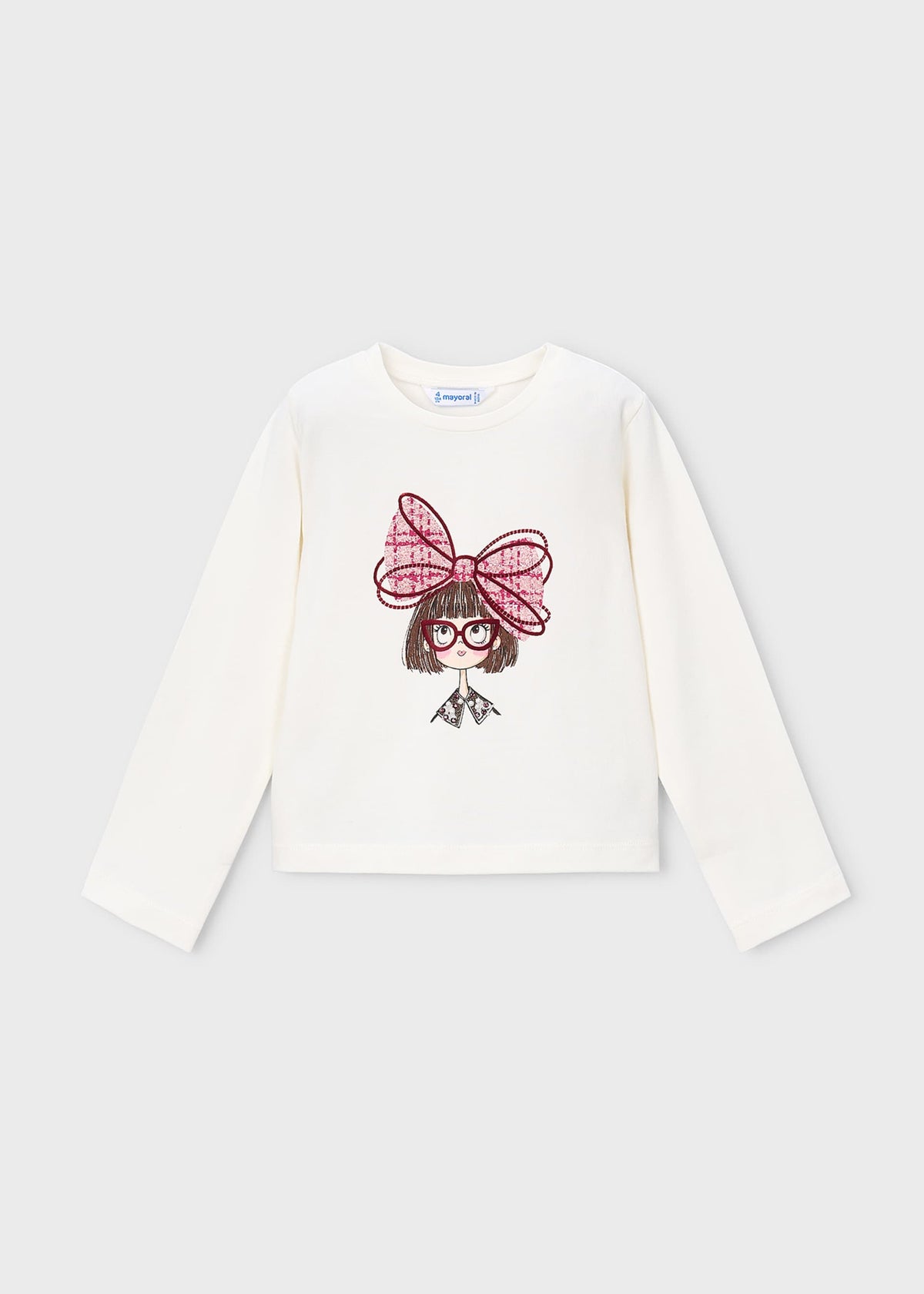 Girls' bow-tie T-shirt