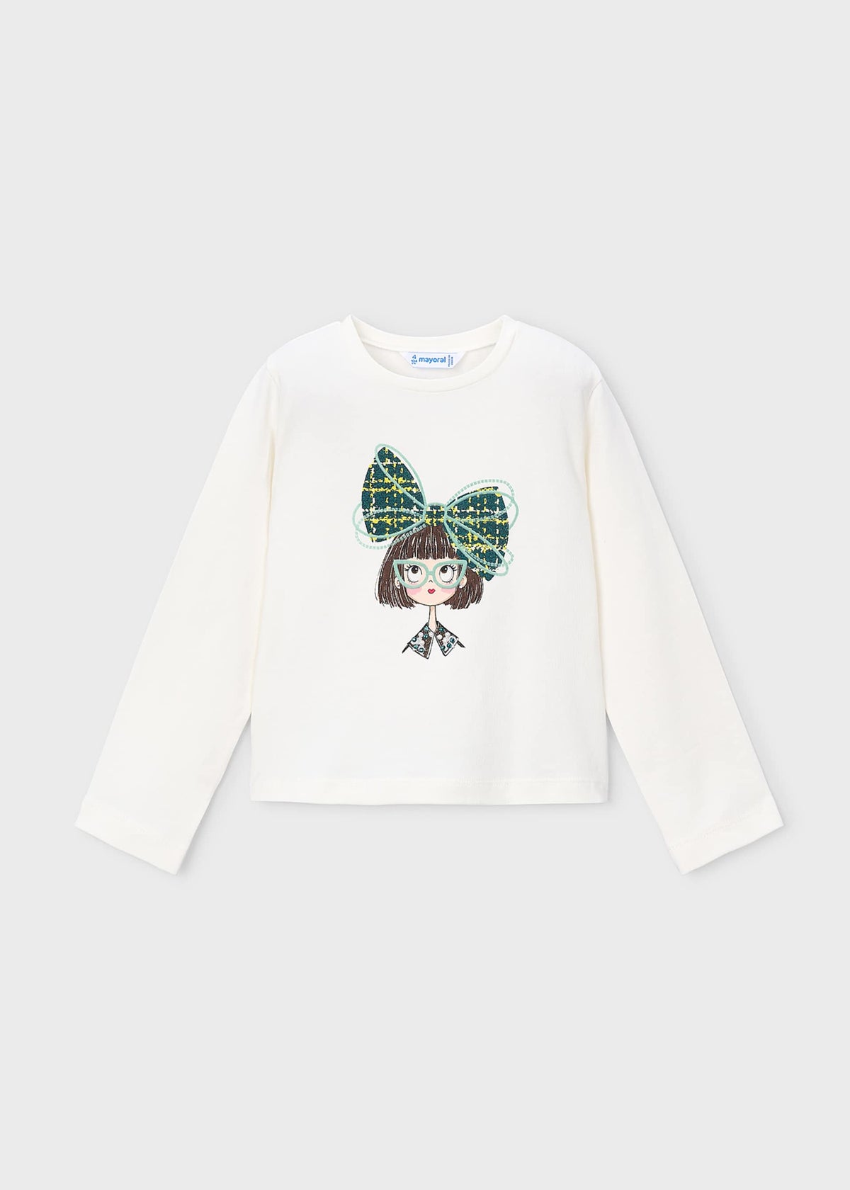 Girls' bow-tie T-shirt