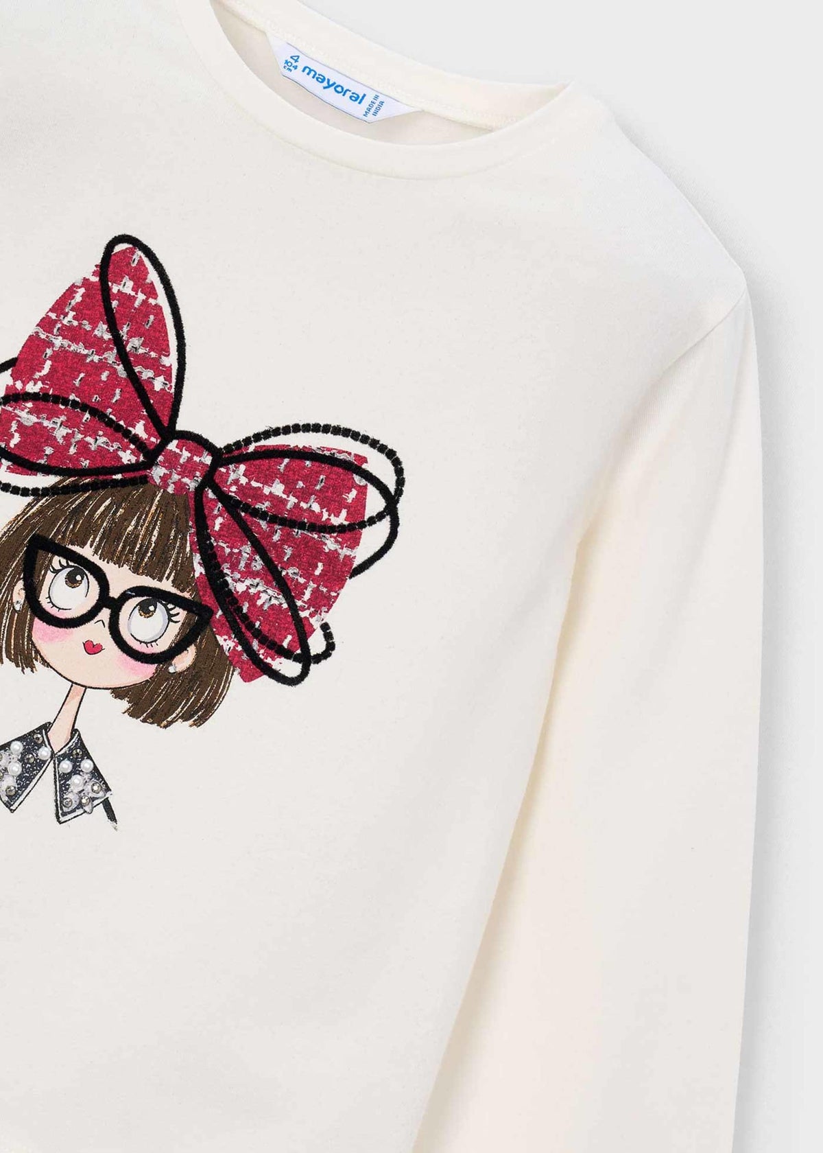 T-Shirt mit Schleife für Mädchen