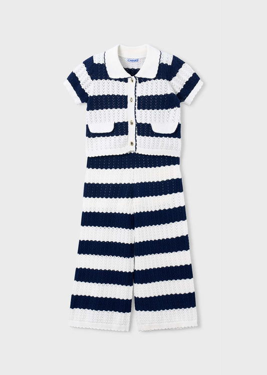 Mädchen-Strickjacke und Hosen-Set
