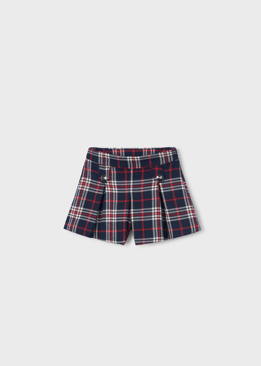 Girls' checked Bermuda shorts
