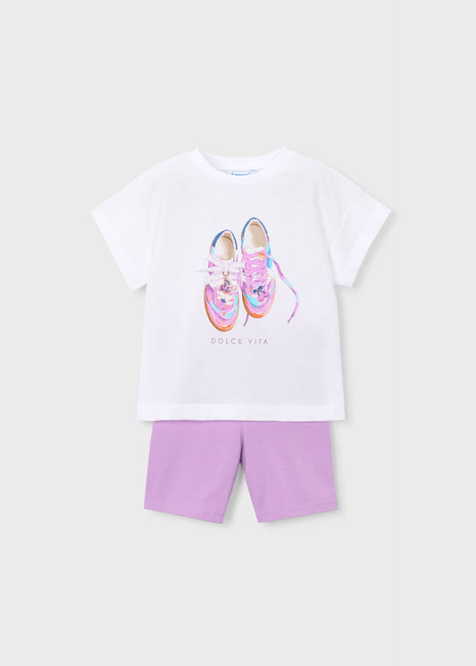 Set aus Radlerhose und T-Shirt für Mädchen