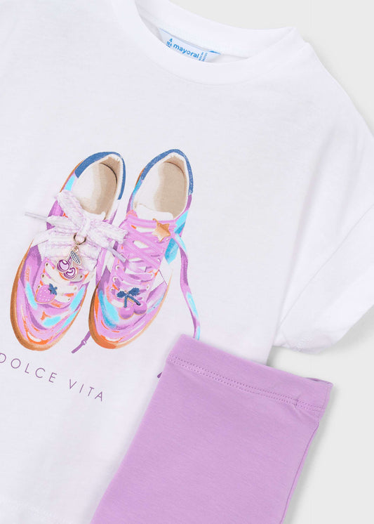 Set aus Radlerhose und T-Shirt für Mädchen