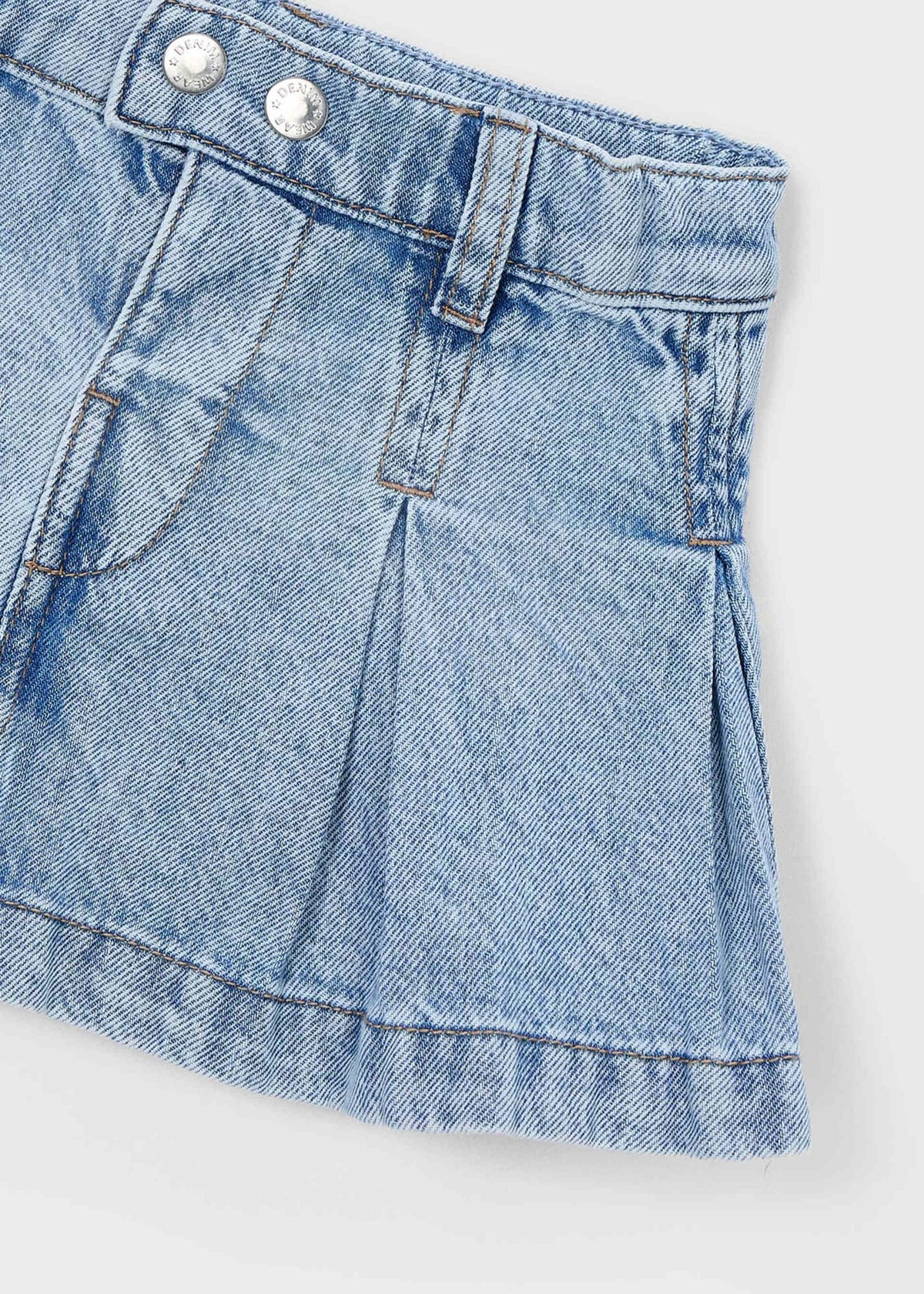 Plissierter Jeansrock für Mädchen
