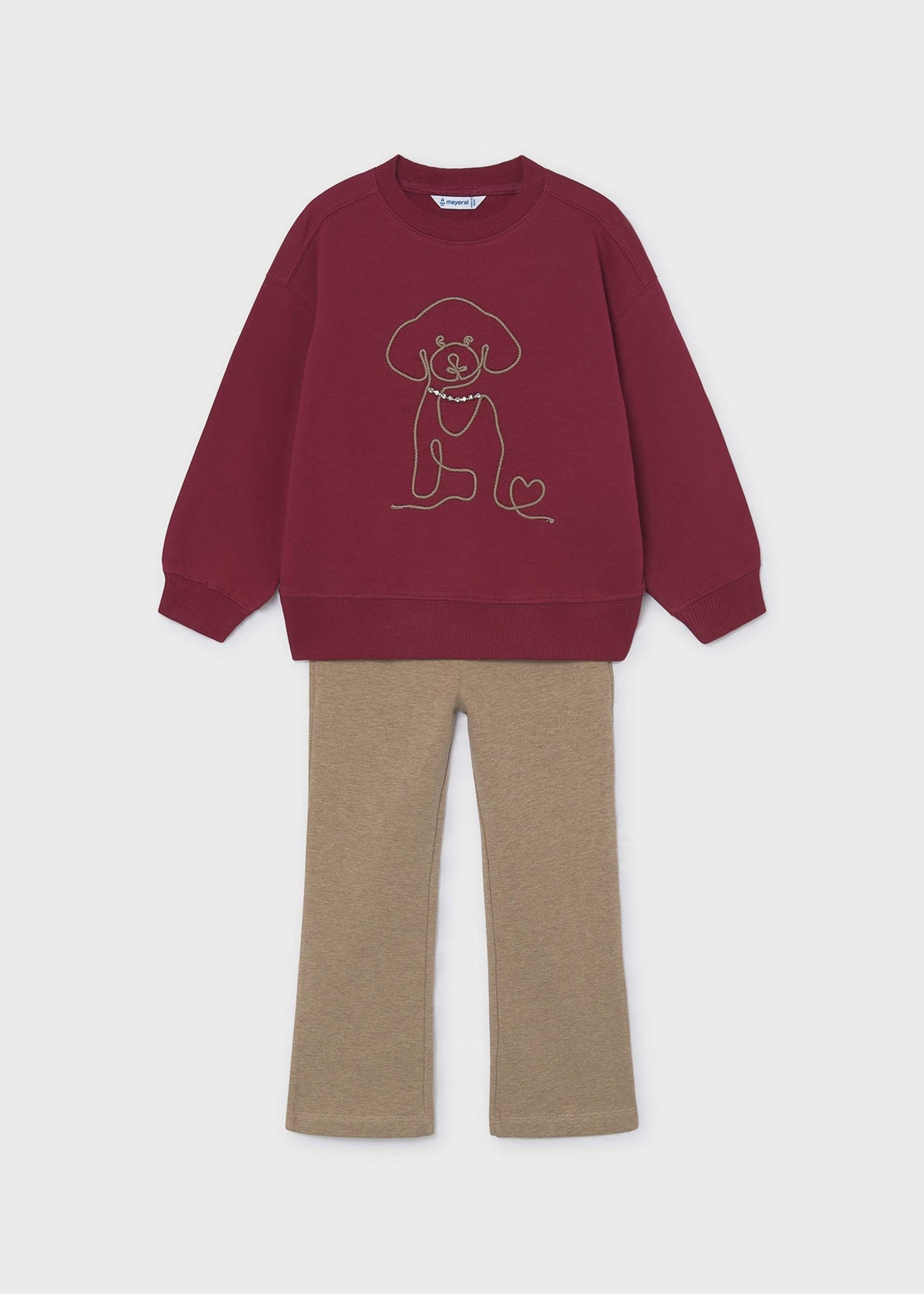Set aus Leggings und Sweatshirt für Mädchen mit Hunde-Motiv