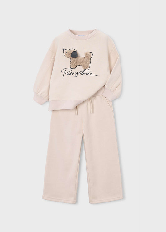 Girls' dog-themed tracksuit