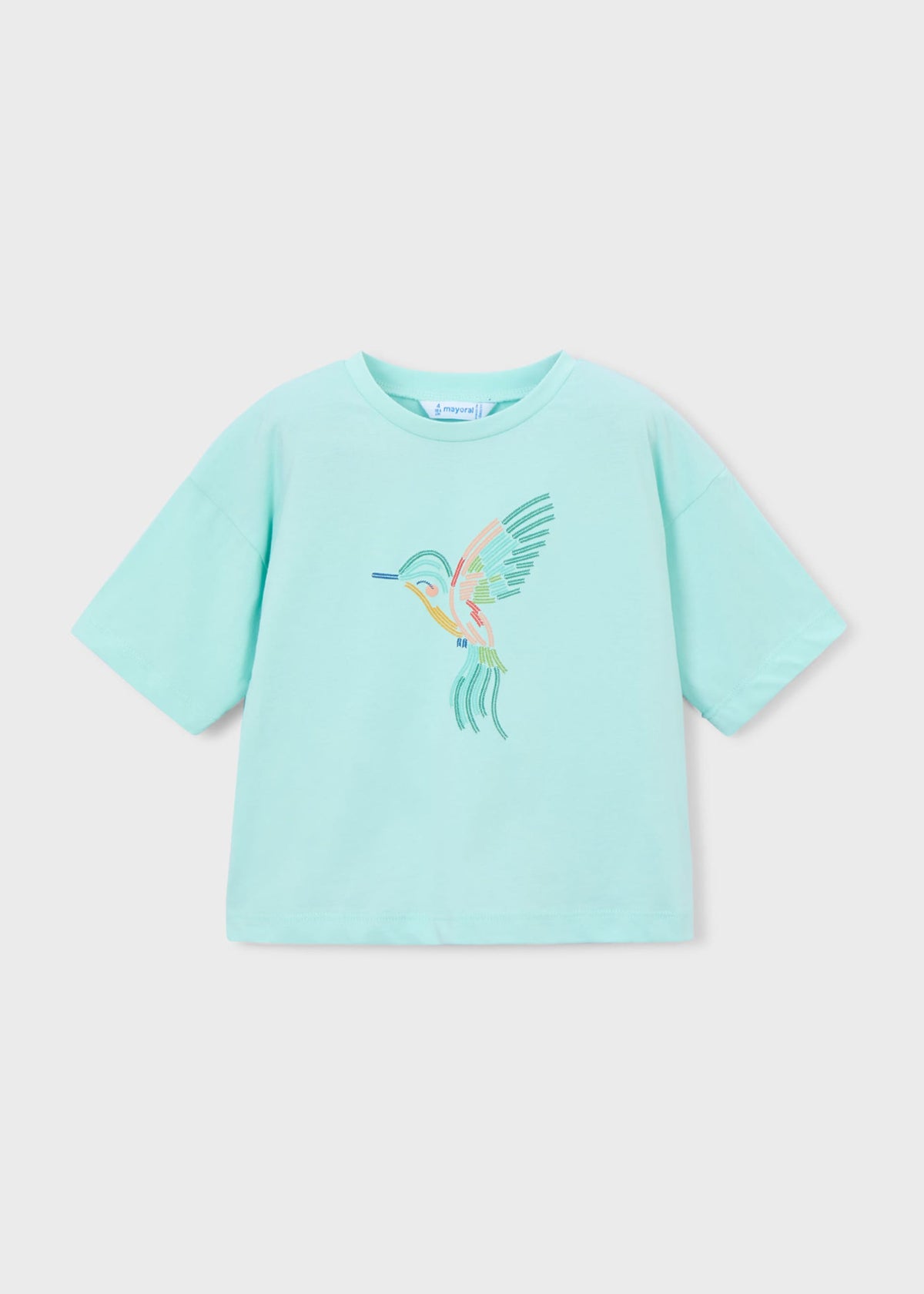 Mädchen-T-Shirt mit überschnittenen Schultern