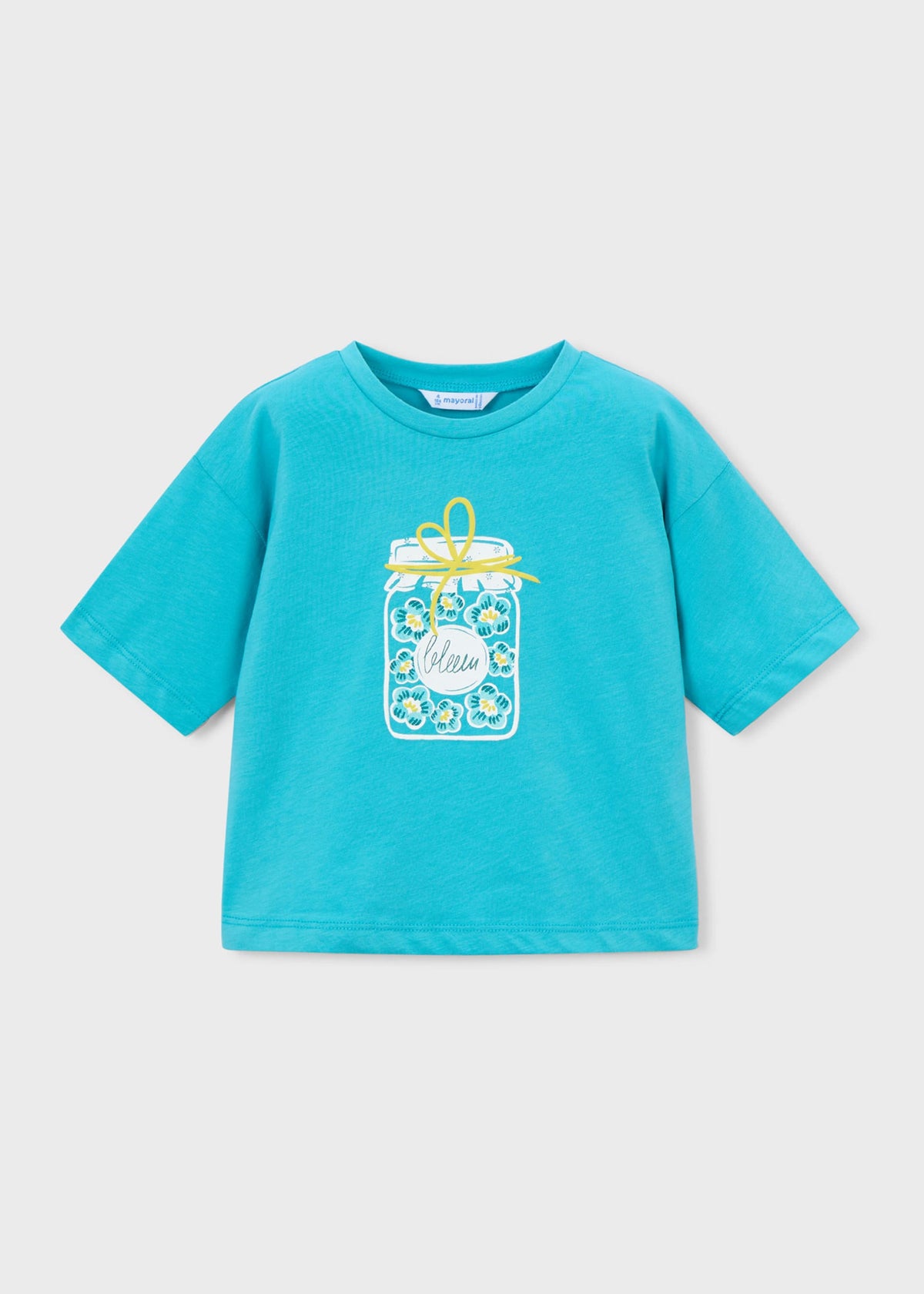 Mädchen-T-Shirt mit überschnittenen Schultern