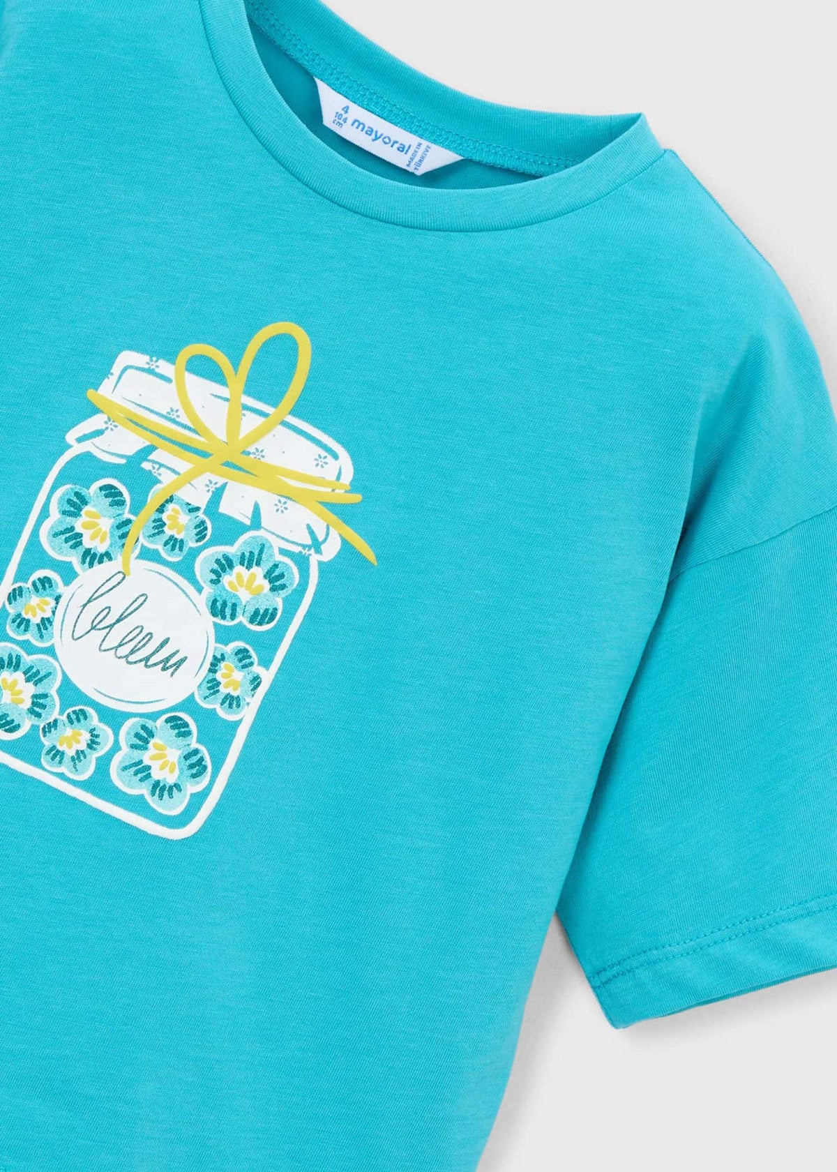 Mädchen-T-Shirt mit überschnittenen Schultern