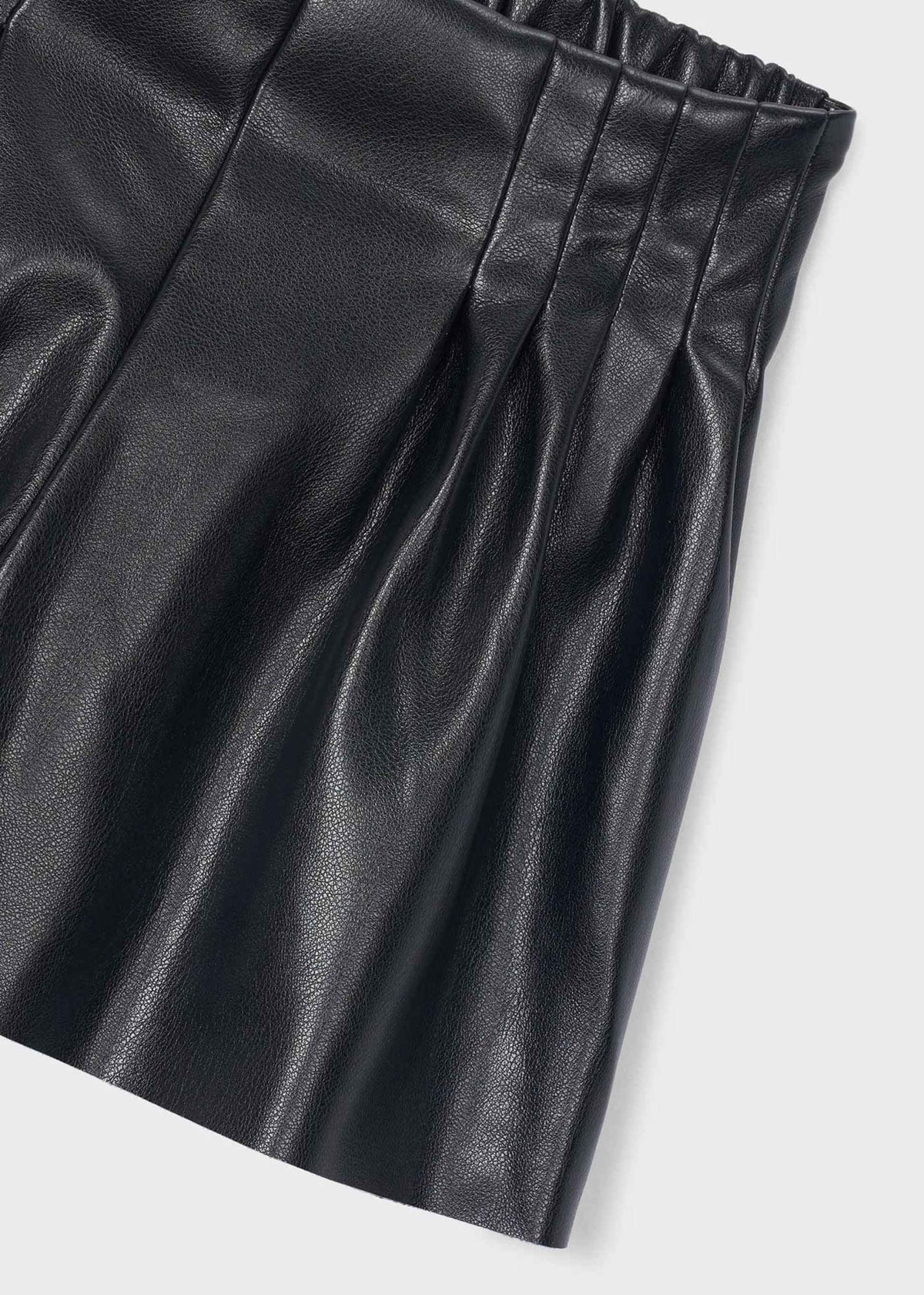 Bermudashorts aus Kunstleder für Mädchen