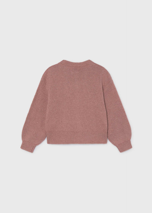 Strickpullover mit Blumenmuster für Mädchen