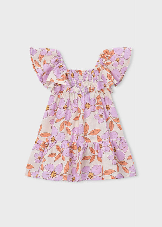 Mädchenkleid mit Wabenmuster