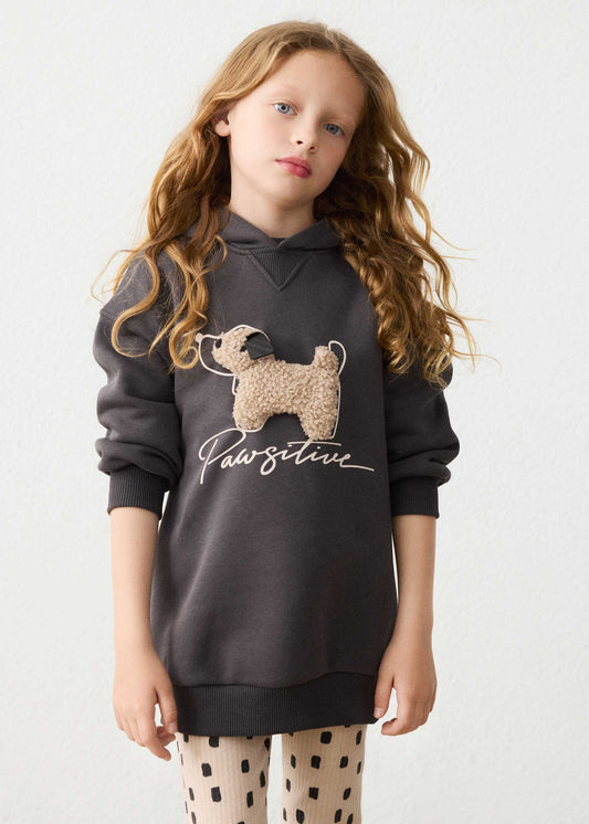 Girls' hooded sweatshirt dress