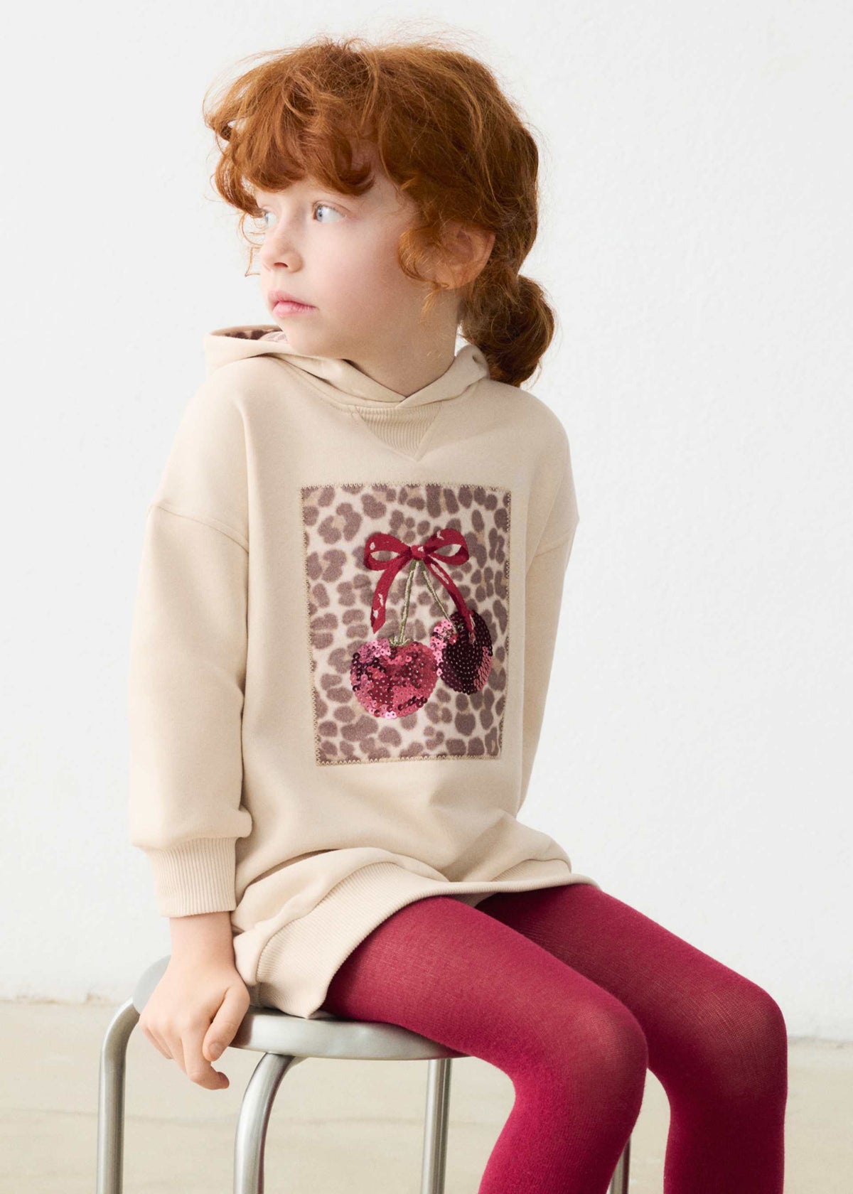 Kapuzen-Sweatkleid für Mädchen