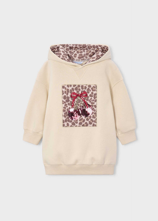Girls' hooded sweatshirt dress