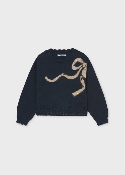 Intarsien-Pullover für Mädchen