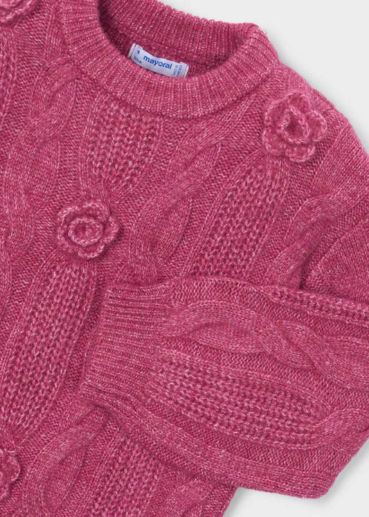 Mädchenpullover mit Blumenapplikation