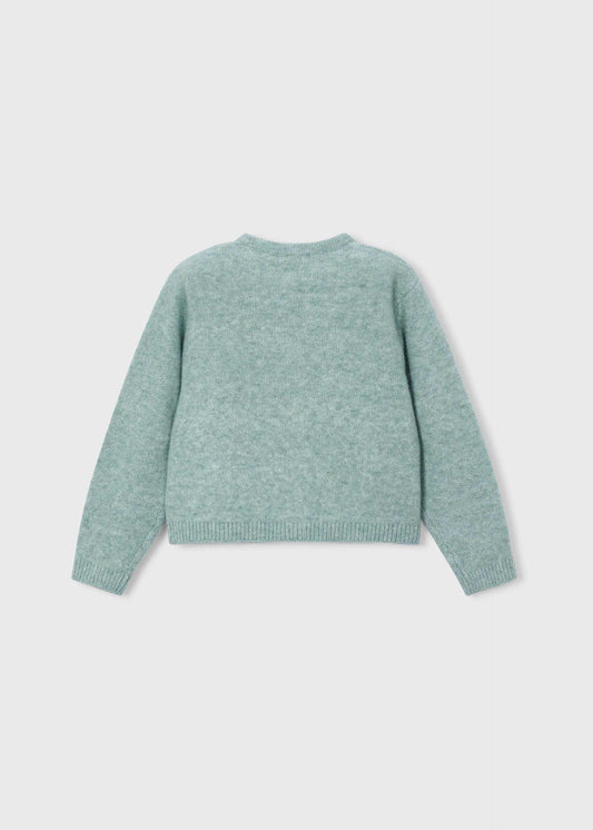 Strickjacke für Mädchen mit Schleifen
