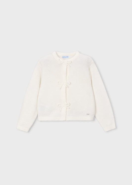 Strickjacke für Mädchen mit Schleifen